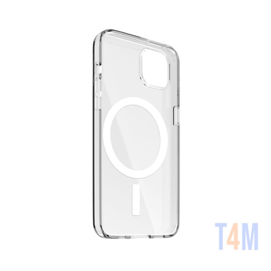 Capa de Silicone Magnética para Apple iPhone 15 Transparente